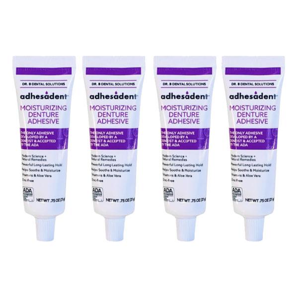 Dr. Berland's Adhesadent Denture Adhesive Cream - Travel Size 0.75oz - 4pk